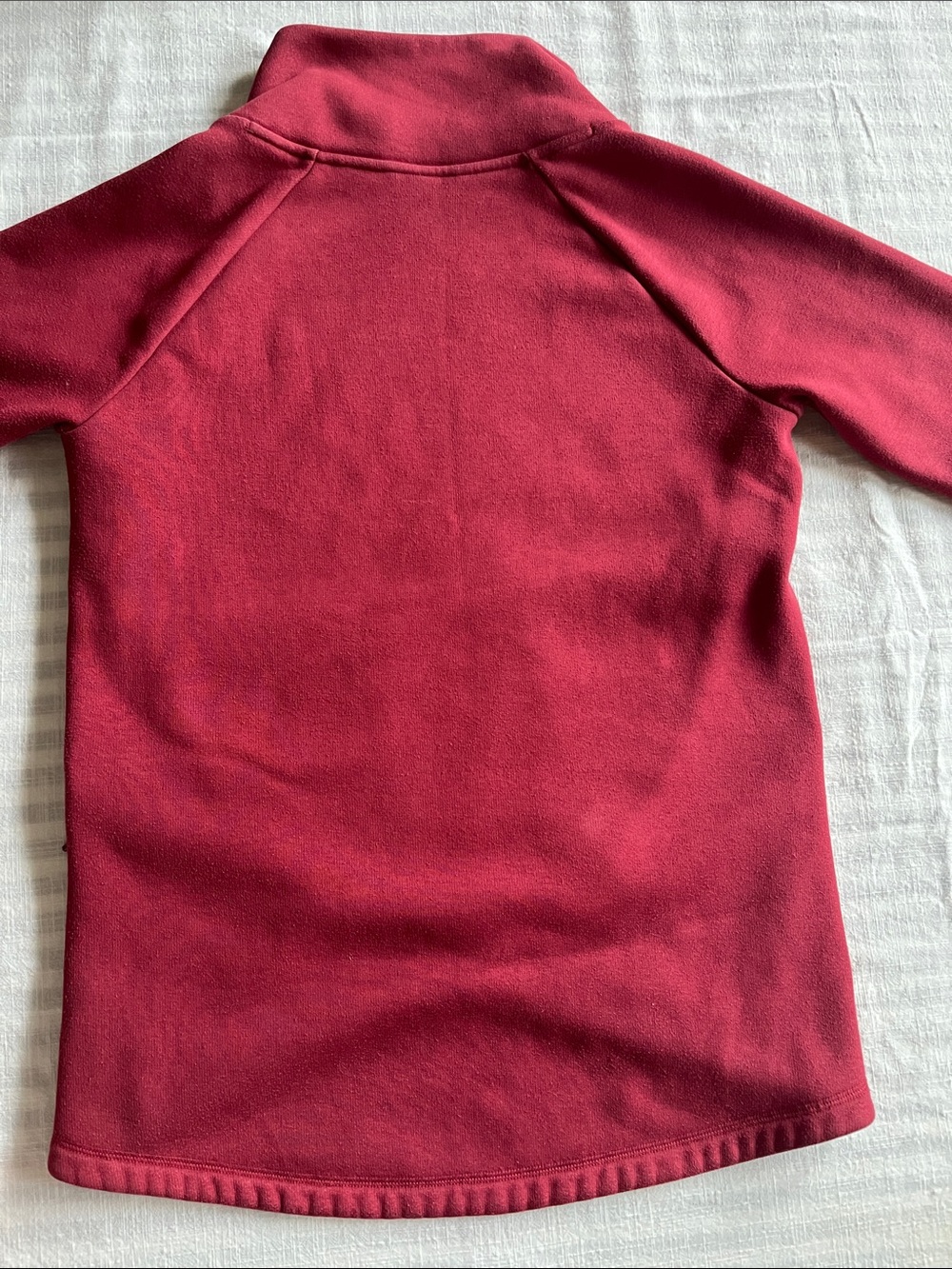 Athleta Cozy Karma Asym Burgundy Fleece Pullover - Picture 6 of 6